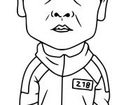Coloriage Joueur Cho Sang Woo de Squid Games