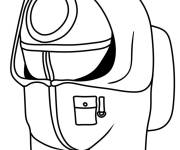 Coloriage Joueur de Among Us de Squid Games