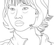Coloriage Joueur fille de Squid Games