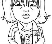 Coloriage Joueur kang sae byeok de Squid Games