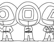 Coloriage Les gardes de Squid Games