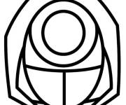 Coloriage Masque circulaire de Squid Games stylis&eacute;