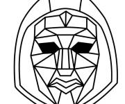 Coloriage Masque de l'h&ocirc;te de Squid Games