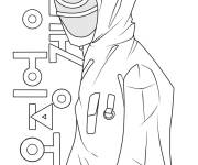 Coloriage Ouvrier de la s&eacute;rie cor&eacute;enne Squid Game