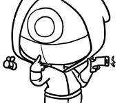 Coloriage Petit garde mignon de Squid Games