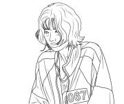 Coloriage Portrait Kang Sae-byeok de Squid Game r&eacute;aliste