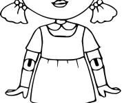 Coloriage Poup&eacute;e du jeu un deux trois soleil Squid Games