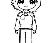 Coloriage Sae-Byeok kawaii de jeu calamar 