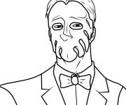 Coloriage Serveur masqu&eacute; de Squid Game