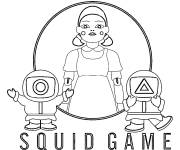 Coloriage Soldats et la poup&eacute;e des jeux calamars
