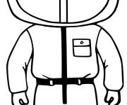 Coloriage Uniforme de garde rouge de jeu Squid Games