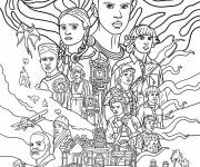 Coloriage Affiche du film Stranger Things pour adultes