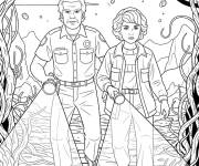 Coloriage Aventures dans Stranger Things