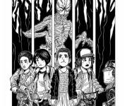 Coloriage Bandes dessin&eacute;es dans le style de Stranger Things