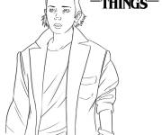 Coloriage Beau gosse Stranger Things