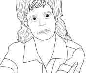Coloriage Billy de Stranger Things en noir et blanc