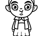 Coloriage Chibi Eleven de Stranger Things