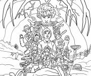 Coloriage Choses &eacute;tranges d&eacute;taill&eacute;es pour les adultes