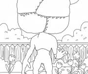 Coloriage Demogorgon dans le jardin des tulipes
