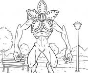 Coloriage Demogorgon dans le parc