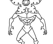 Coloriage Demogorgon facile