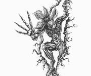 Coloriage Demogorgon qui fait peur