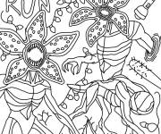 Coloriage Demogorgon se sent zen