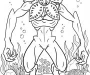 Coloriage Demogorgon sous la mer
