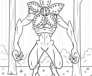 Coloriage Demogorgon version simplifi&eacute;e
