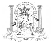 Coloriage Demogrogon dans des monuments