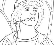 Coloriage Dustin &agrave; une expo-sciences
