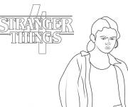 Coloriage Dustin de Stranger Things 4