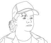 Coloriage Dustin de Stranger Things saison 4
