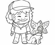 Coloriage Dustin et Dart chibi