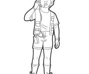 Coloriage Dustin Henderson corps entier