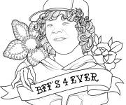Coloriage Dustin Henderson de Stranger Things