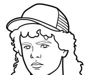Coloriage Dustin Henderson d&eacute;taill&eacute;