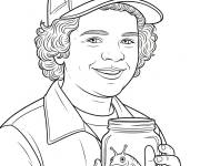 Coloriage Dustin rigolo