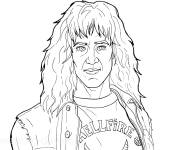 Coloriage Eddie Munson d&eacute;taill&eacute;