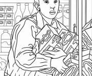 Coloriage Eleven dans le supermarch&eacute;