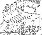 Coloriage Enfants superh&eacute;ros de Stranger Things