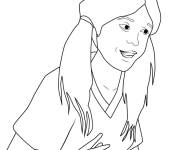 Coloriage Fille de Stranger Things qui sourit