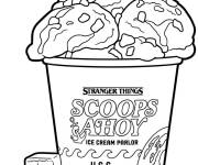 Coloriage Grand pot de cr&egrave;me glac&eacute;e Scoops Ahoy
