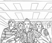 Coloriage Groupe d'adolescents dans Strange Things