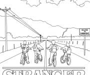 Coloriage Hawkins de Stranger Things