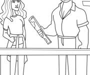 Coloriage Hopper et Joyce de dessin anim&eacute;