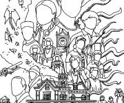 Coloriage Illustration de poster Stranger Things