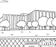 Coloriage Laboratoire national Hawkins