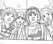 Coloriage Les ados &agrave; leur maison