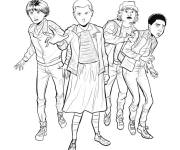Coloriage Les amis de Stranger Things